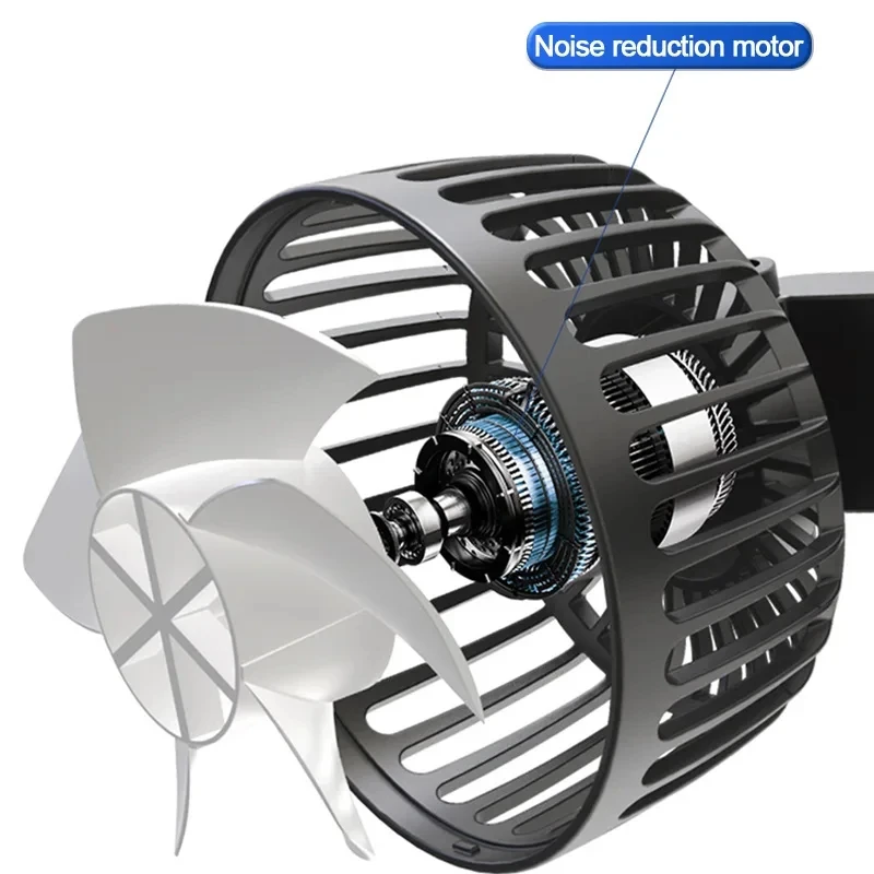 Ventilador de resfriamento traseiro de assento de carro de 3 velocidades, carga USB, cabeça dupla, rotação de 360 graus, refrigerador de pescoço para acessórios de carro de verão