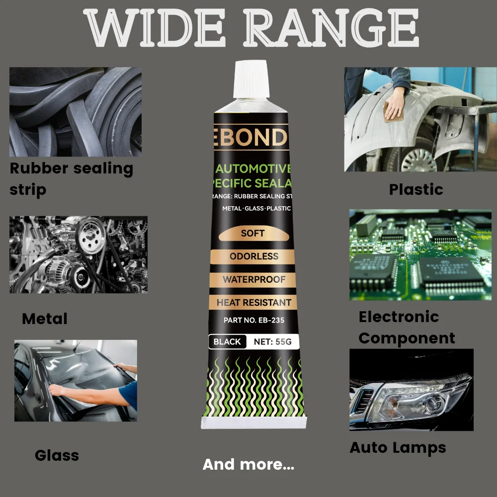 กระจกรถยนต์ทนอุณหภูมิสูง Window Sealant กาวกันน้ํากาวซีลรถยนต์สําหรับซ่อมตัวถังรถ