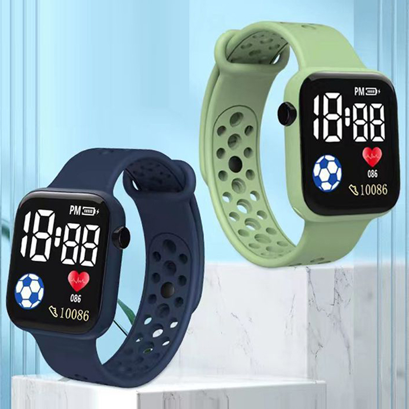 Yikaze led relógio digital para crianças meninos meninas relógios esportivos descartáveis pulseira de silicone crianças relógio eletrônico digital