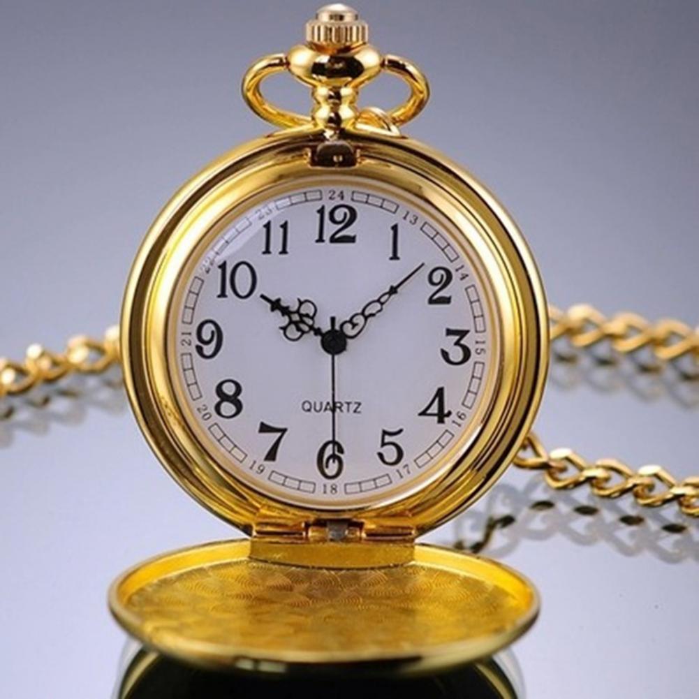Flip Style Pocket Watch Vintage Mechanical Pocket Watch Necklace Pendant Clock Chain Retro Fob Watches Necklace Pendant Watch