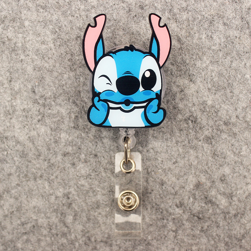 かわいい女の子ステッチスタイルバッジリールナース労働者 Enfermera ID ホルダー格納式ネームカードホルダーアクセサリー