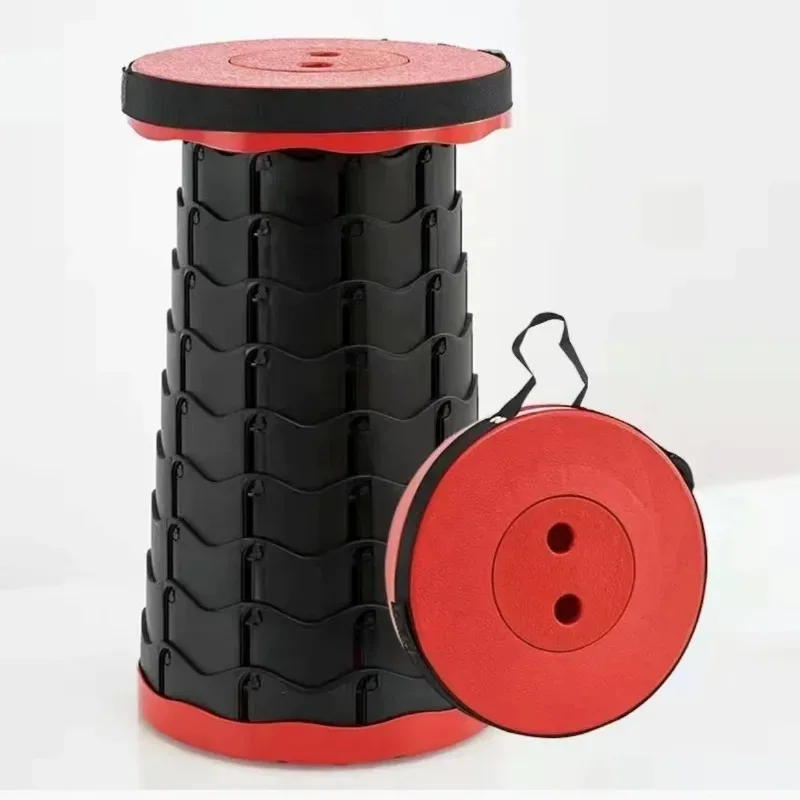 1PC campeggio esterno barbecue pesca sgabello pieghevole portatile portaoggetti pieghevole sgabello pieghevole regolabile a gravità in plastica