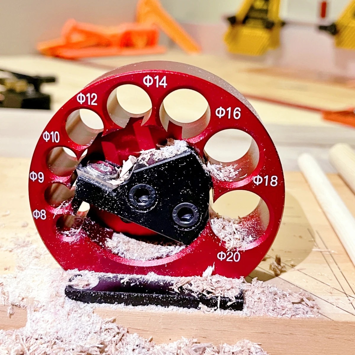 1 ชุด 8 หลุมปรับ Dowel Maker JIG หรือใบมีดคาร์ไบด์, งานไม้ไฟฟ้าเจาะ Milling Dowel รอบ Rod เสริมเครื่องมือ
