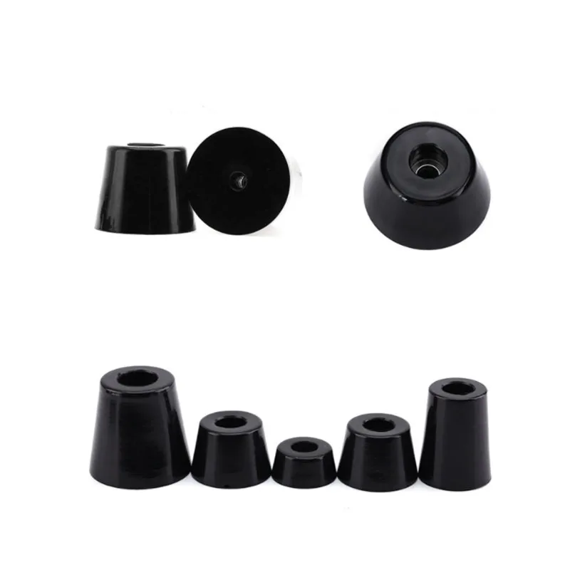 Black Foot Pad Rubber Tips Table Box Speaker Furniture Leg Shock Stand Absorber Non-slip With Gasket