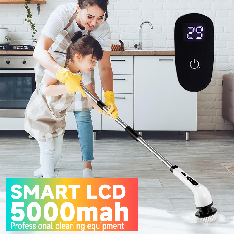 Depurador giratorio inalámbrico para el hogar, cepillos de pelo, escoba de baño, fregonas de inodoro, cepillo de limpieza eléctrico multiusos