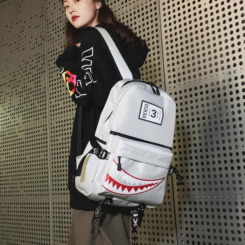 Mochilas escolares de tiburón para niños y niñas, mochila de gran capacidad, resistente al agua, mochila de viaje para mujeres
