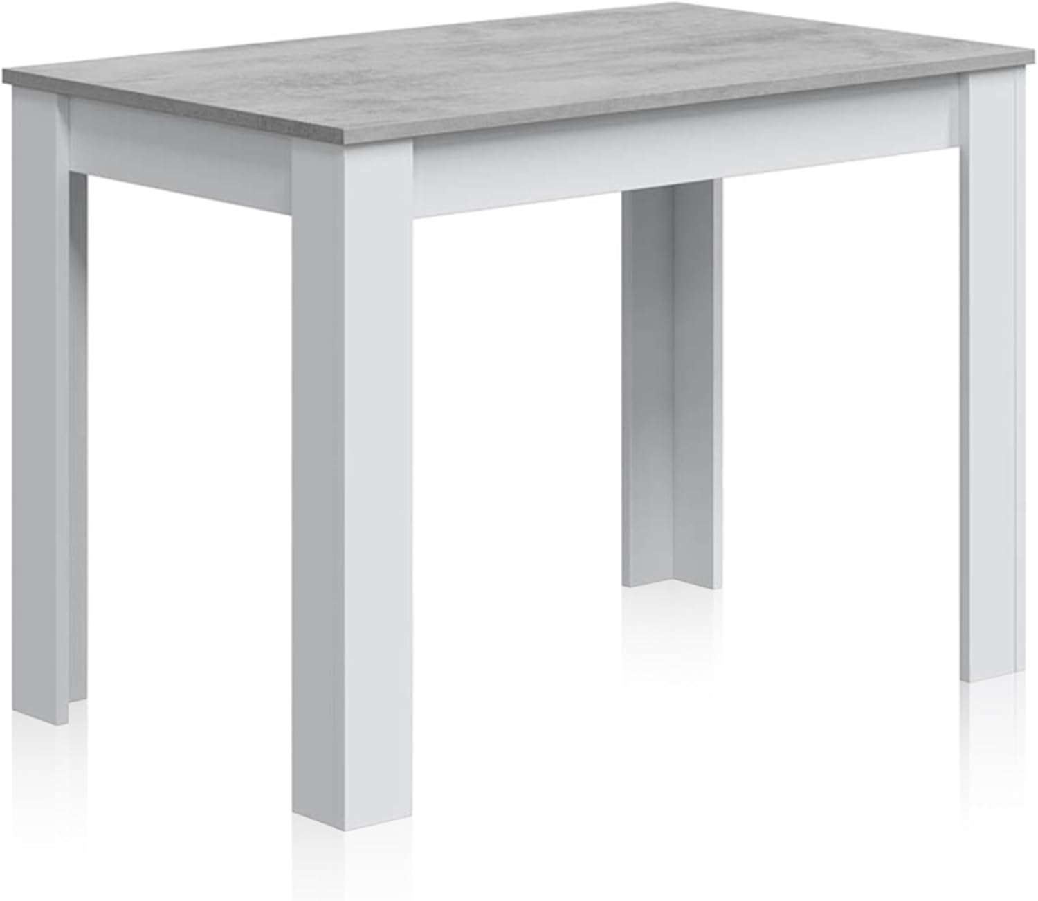 Zeitlich begrenzter Rabatt--Habitdesign Beistelltisch, Esstisch oder Küche, Color White Artik and Cement, Model Cloe