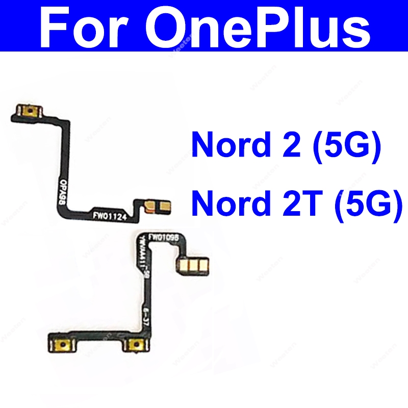Volume Power Key Flex Für OnePlus 1 + Nord 2T Nord 2 5G On Off Power Volume Up Down seite Taste Flex Band Teile