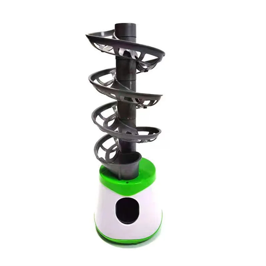 高品質ポータブル卓球ボールピッチャーデュアル電源バージョンピンポンボールロボットピッチングマシントレーナー用