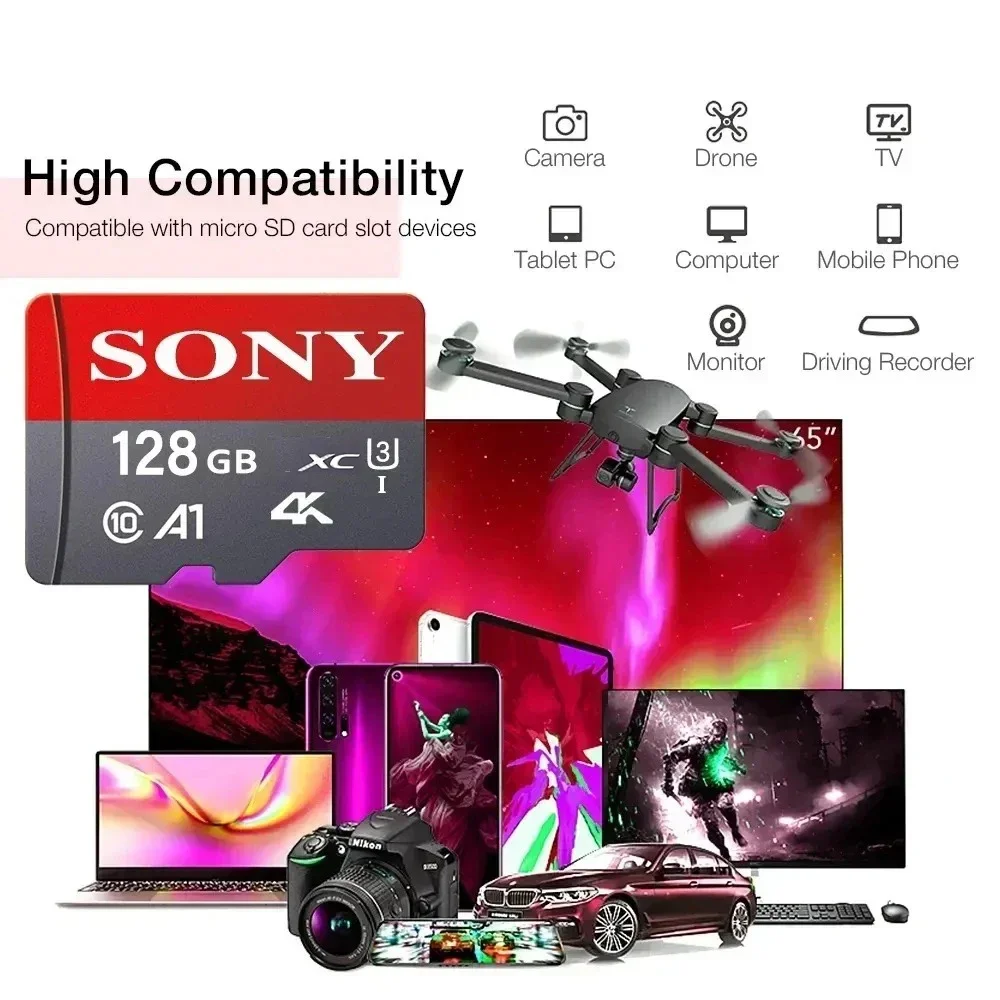 SO/NY 1TB Micro TF/SD Card 64GB 128GB Flash Class 10 SD Card 256GB Memory Card 512GB memorycard For Phone/Cameras /tablet/Drone