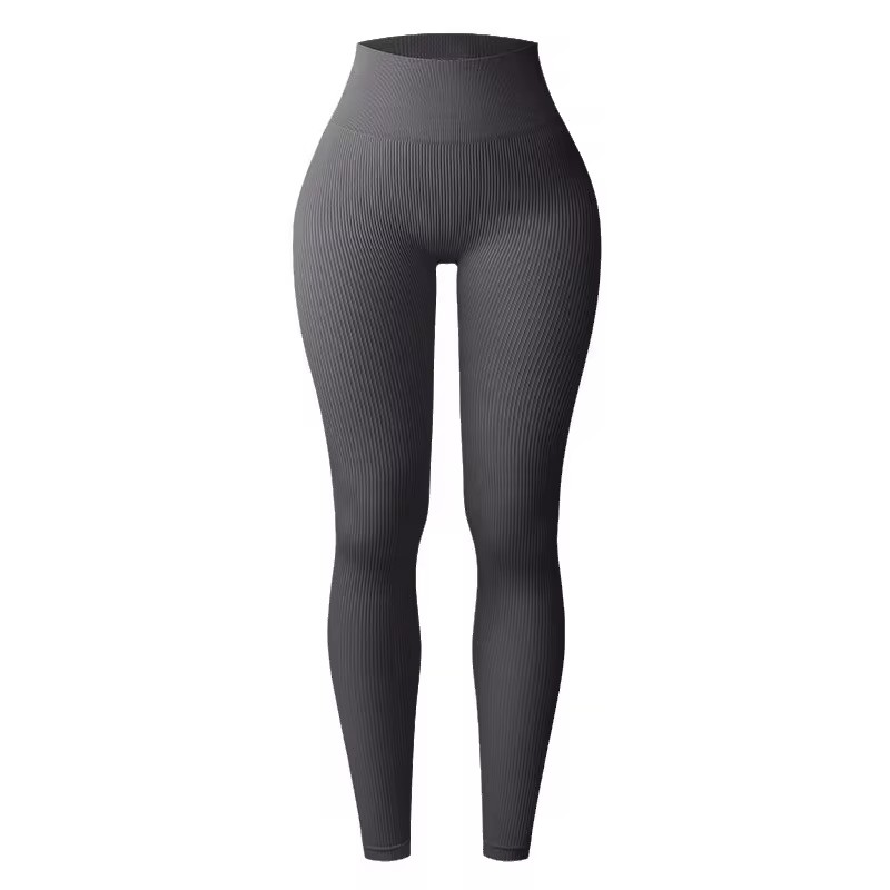 Naadloos gebreide draad yogabroek voor dames, sportlegging met hoge taille, heuplift, hardlooptraining, afslankend en modieus