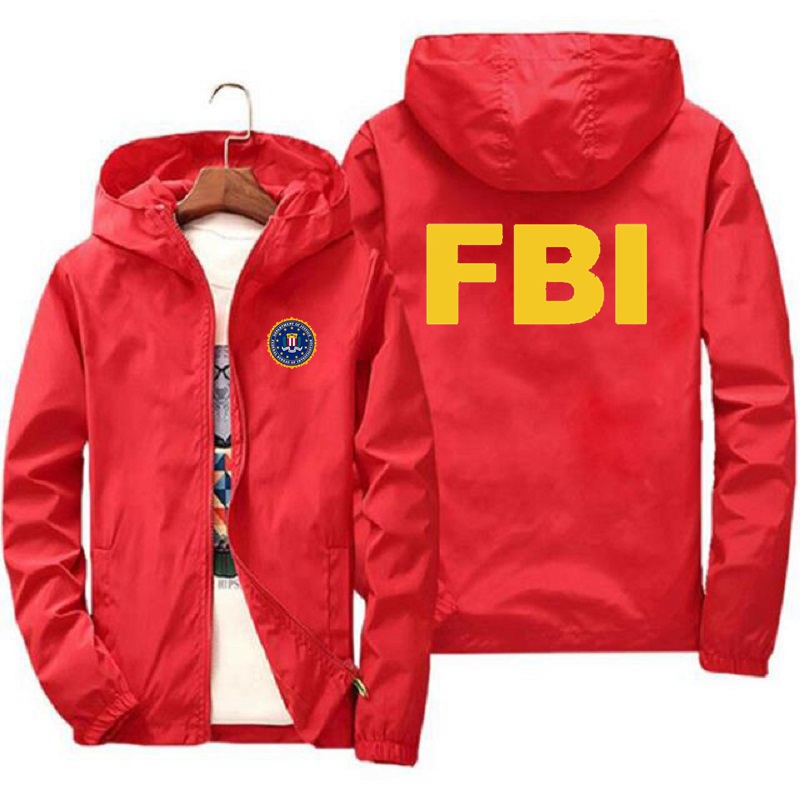 Grafik FBI Design Herren/Damen Jacke 2023, Frühling und Herbst, bedruckte Modejacke, dünne Bomberjacken für die US-Polizei