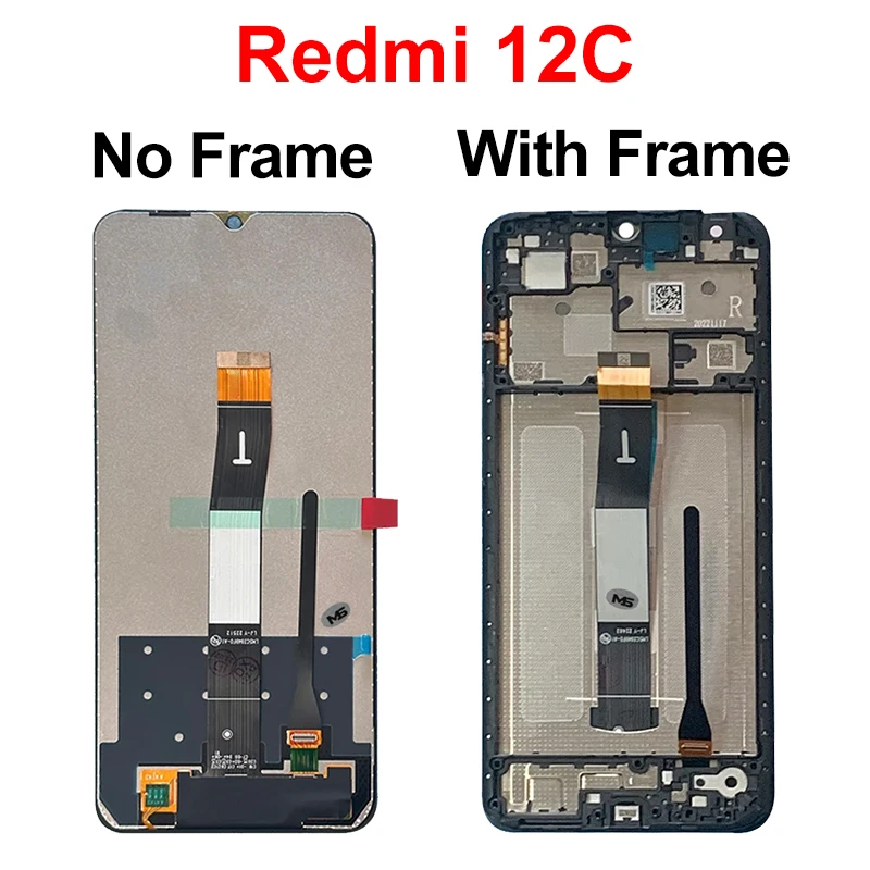 NUOVO 12C Per Xiaomi Redmi 12C LCD Poco C55 Display Touch Screen Digitizer Per Redmi 12 Display 23053RN02A LCD Parti di Ricambio