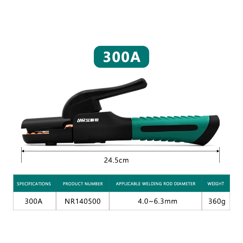 Suporte de eletrodo de soldagem 300 um, alicate de retenção de mandíbula resistente de cobre, braçadeira de eletrodo de máquina de solda, soldador de arco