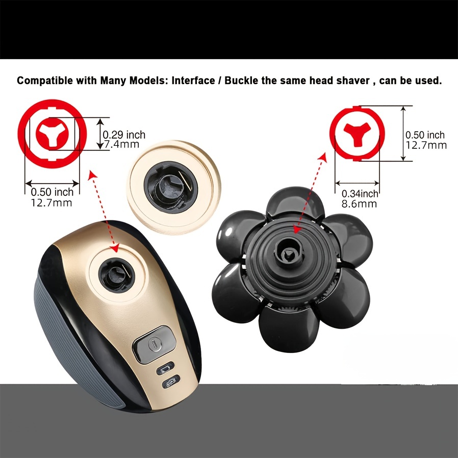 Replacement for Head Shavers 7 Heads Beard Hair Replacement for Razor for Head for Men Universal