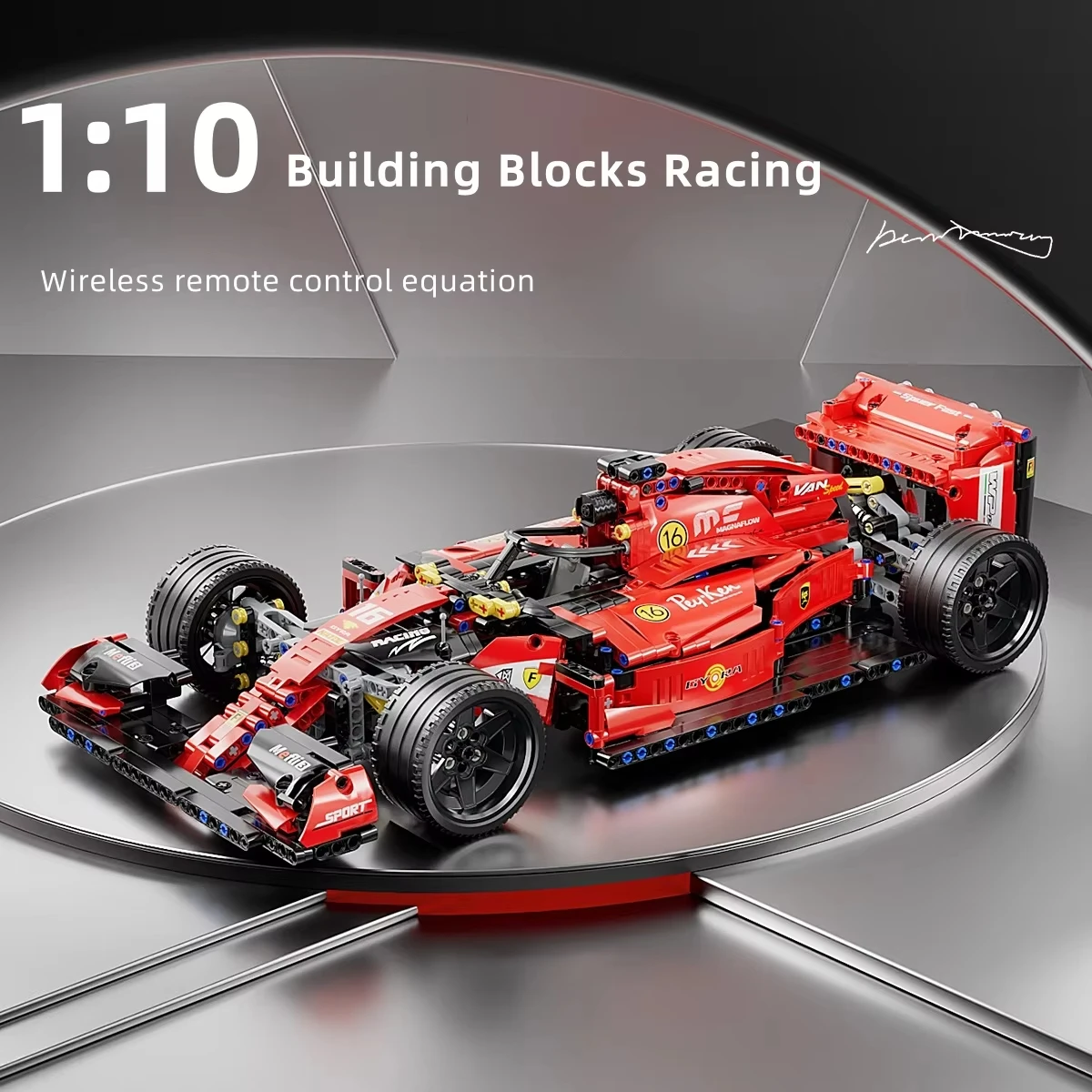 F1 RC Rennwagen 1163PCS Gebäude Sets MOC Fernbedienung Bausteine Coole Sammeln Modell Auto Kits Gebäude Spielzeug