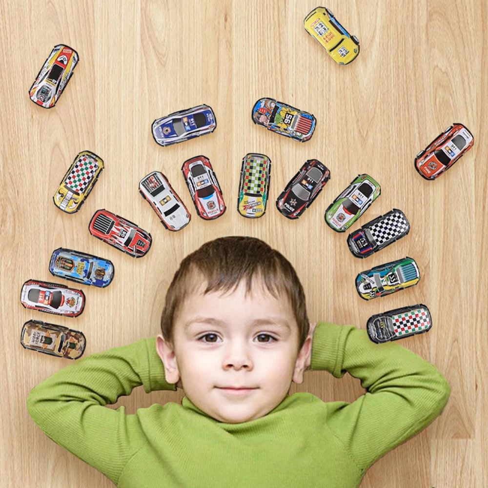 Crianças liga puxar para trás carro brinquedos mini cidade dos desenhos animados inércia modelo de carro de corrida diecast veículo para meninos meninas aniversário saco presente natal