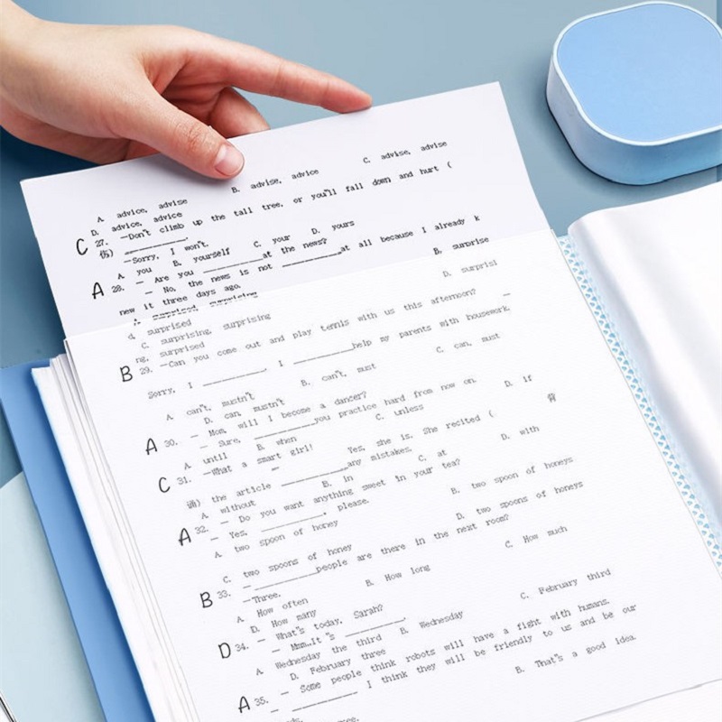 A4 Datei Tasche 40 Seiten Daten buch große Kapazität Dateien Ordner Informations heft Briefpapier Büro Schul material