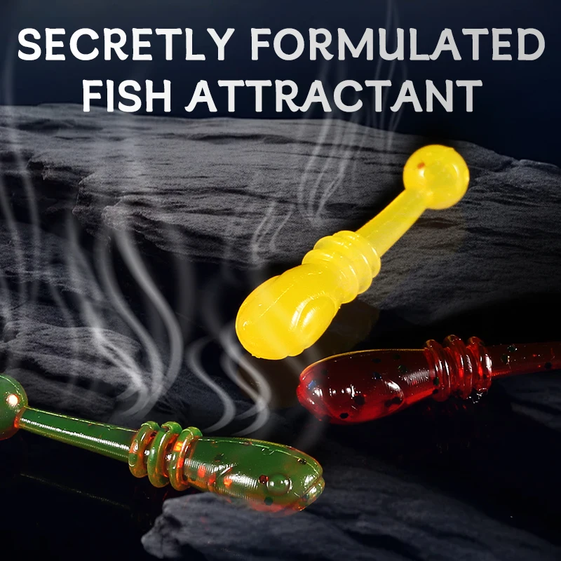 Cebo suave supercontinente, nuevo cebo blanco, 2cm/50 Uds., Señuelos de pesca que se hunden, cebo tremor, señuelo de pesca suave, señuelo de gusanos de pescado
