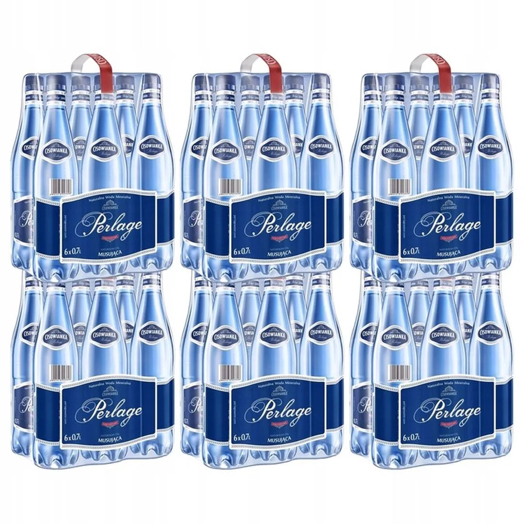 Cisowianka Perlage Naturalna woda mineralna musująca niskosodowa 700 ml x 36 sztuk