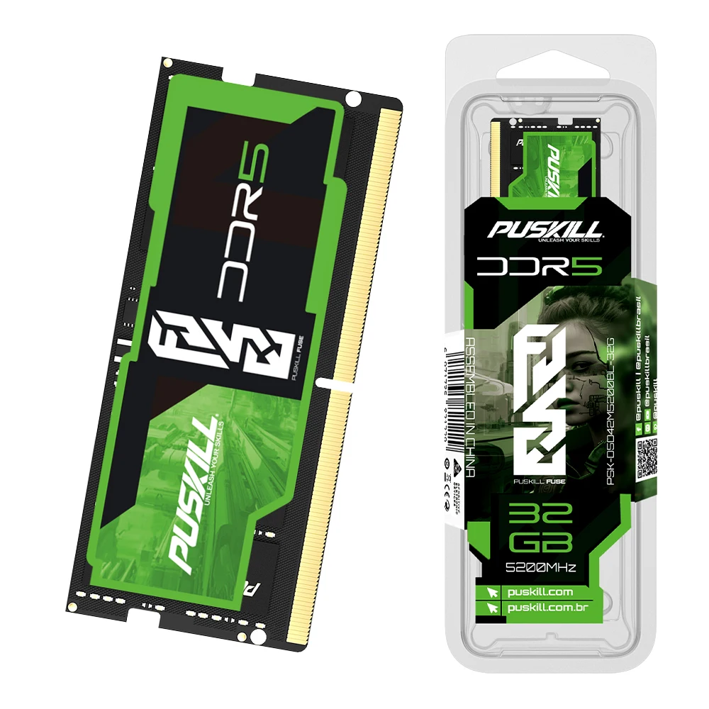 PUSKILL Memoria Ram DDR5 Notebook 32GB 16GB 8GB 5600MHz 5200MHz 4800MHz 262-PIN 1,1V PC5 SODIMM Laptop Speicher