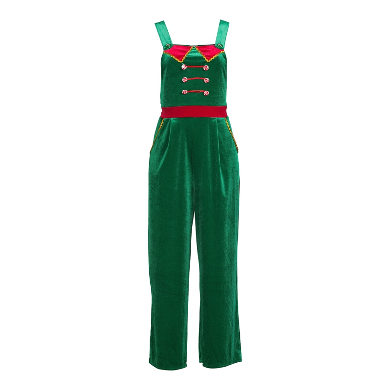 Mono de Navidad para mujer, mono informal sin mangas con estampado 3D, pantalones holgados, disfraz de fiesta navideña, pantalones de pierna ancha para mujer
