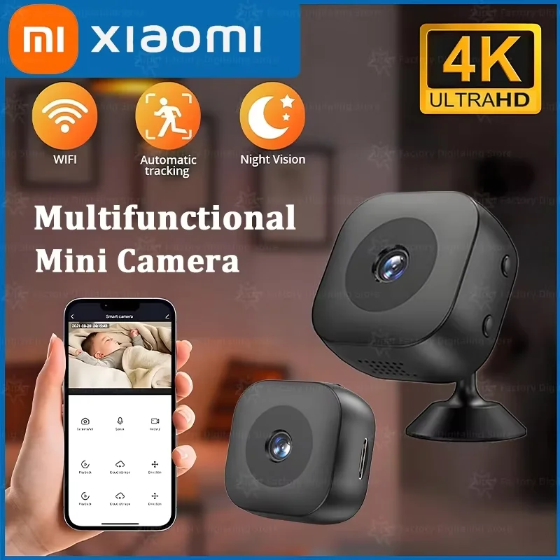 Xiaomi Mini cámara HD 4K WiFi monitoreo inalámbrico Monitor remoto protección de seguridad videocámaras videovigilancia hogar inteligente