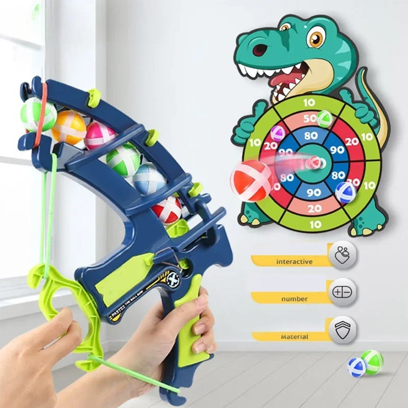 Dinosauro Palla appiccicosa Arco Bersaglio Bersaglio per freccette Elefante Giocattolo educativo Bambini Fionda Gioca con freccia Set di giocattoli Gioco da esterno per bambini