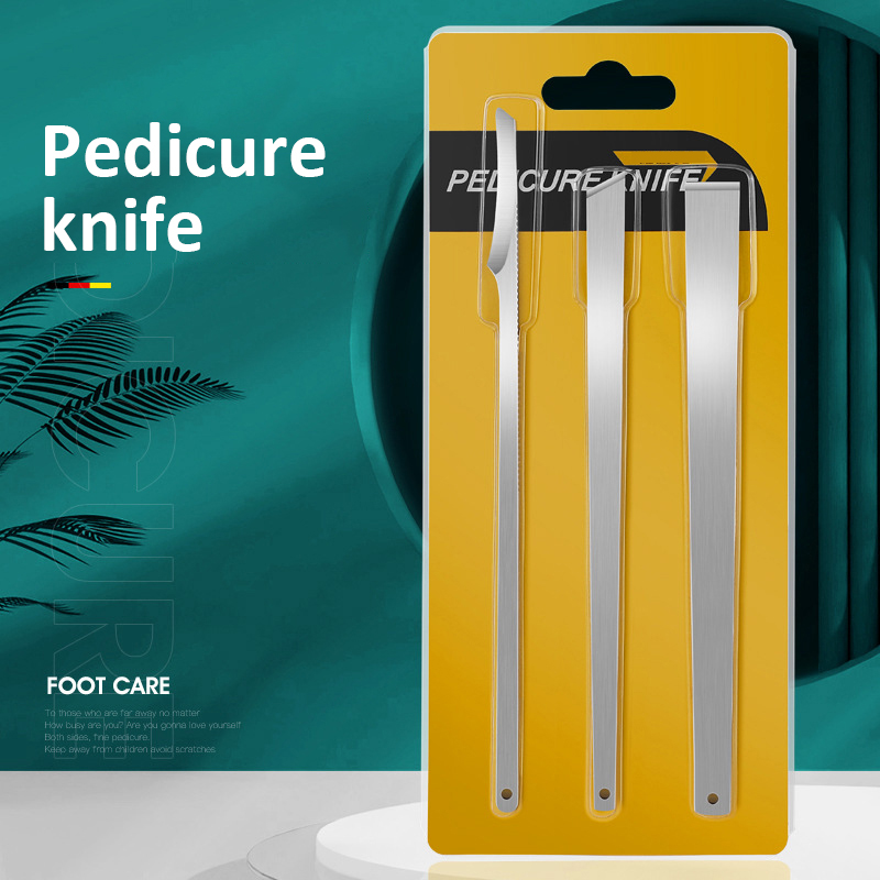 3 sztuk/zestaw zestaw noży do Pedicure profesjonalne wrastające paznokcie narzędzia do pielęgnacji stóp szczypce do paznokci ze stali nierdzewnej zestaw do usuwania paznokci