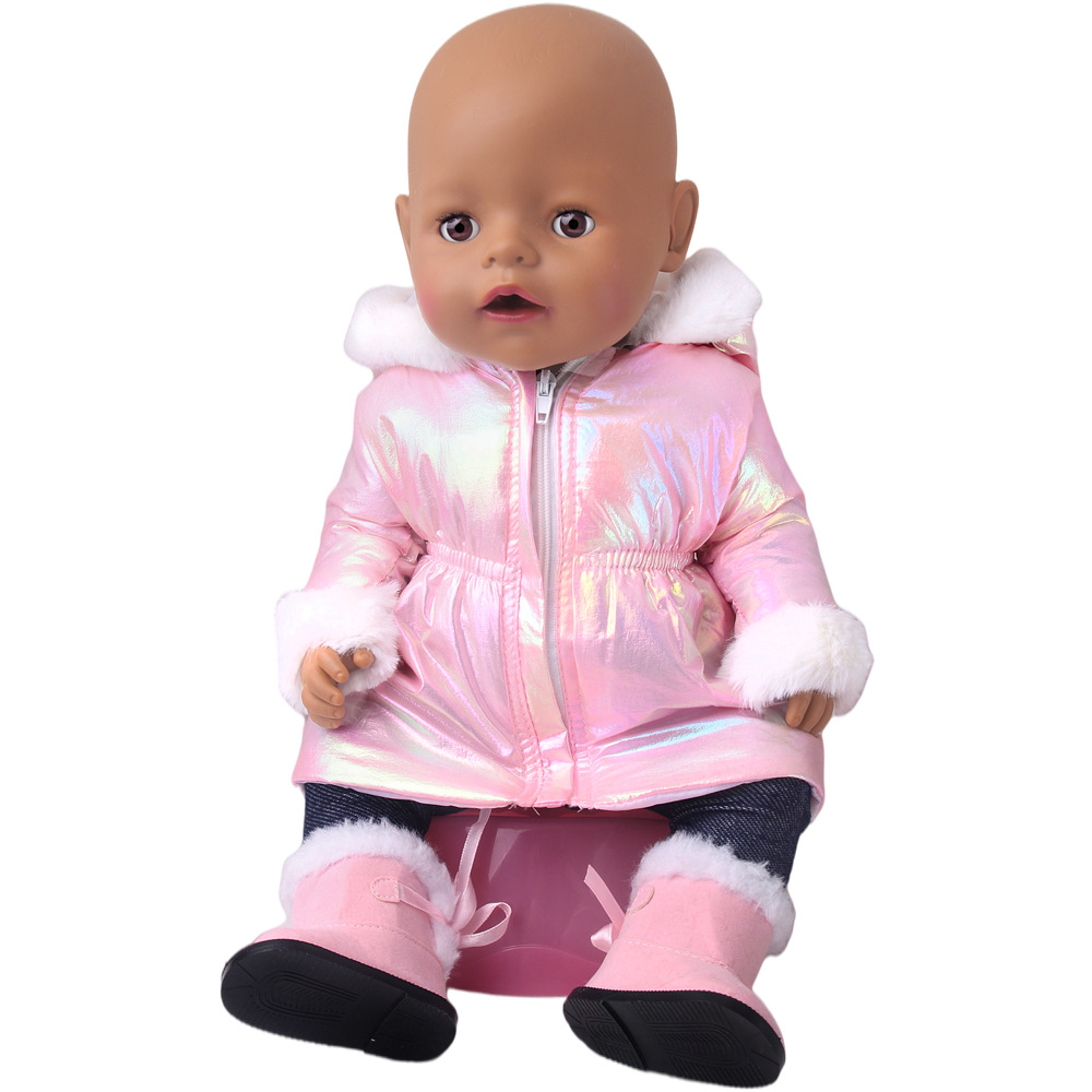 Roupas de boneca de 43 cm, jaquetas, casaco quente para boneca americana, acessórios da moda, novo bebê nascido, jaqueta, terno de boneca de 18 polegadas