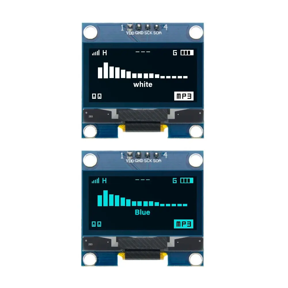 TSTARDEV I2C 1.3インチ OLEDディスプレイモジュール ホワイトブルーカラー ドライブチップ SH1106 128X64 1.3インチ LCD LED IIC通信 ブルーボード