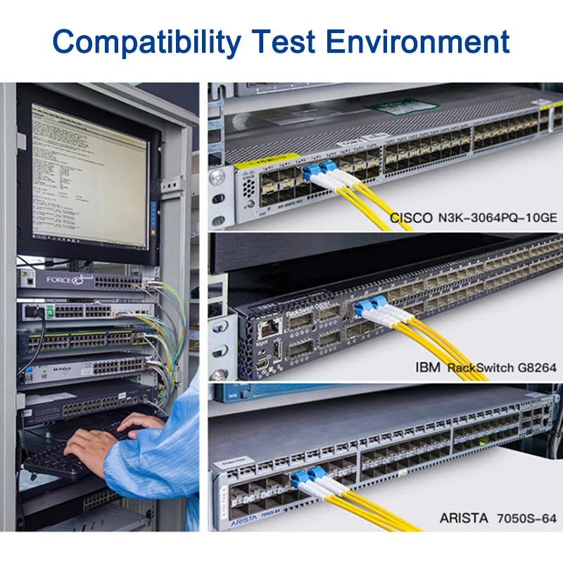 Módulo SFP de 10Gb multimodo 10GBASE-SR 850nm doble LC Compatible con Ubiquiti/Mikrotik/Cisco SFP-10G-SR transceptor de fibra óptica