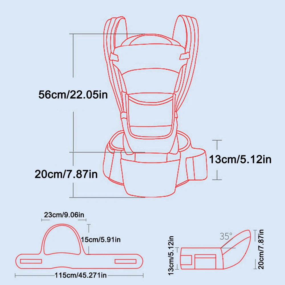 Ergonômico canguru bebê portador com frente enfrentando, envoltório Sling, mochila de viagem, infantil Hipseat, recém-nascido
