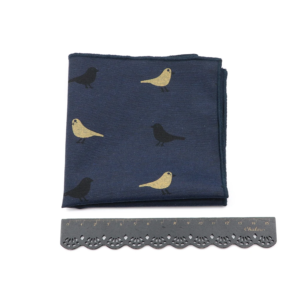 ใหม่ผ้าฝ้ายพ็อกเก็ตสแควร์สําหรับชาย Casual BIRD Feather ผ้าเช็ดหน้า Hankie งานแต่งงานของขวัญ Super Soft ผู้ชาย Tuxedo กระเป๋าผ้าเช็ดตัว
