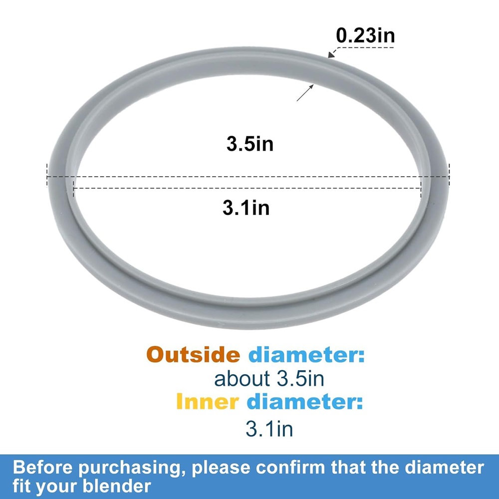 Paquete de 2 piezas de repuesto de junta gris, Compatible con NutriBullet 600W 900W, licuadoras, NB-101B, NB-101S