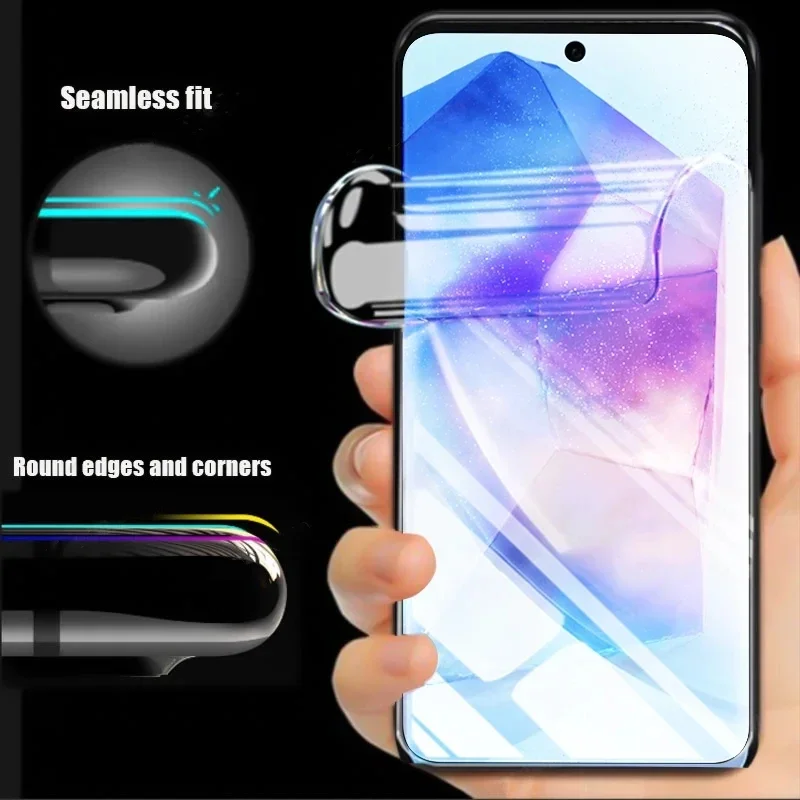 4 шт. гидрогелевая пленка с полным покрытием для Samsung A55 A54 A15 A34 A14 A13 A53 A52 A12 A33 A23 A32 A73 A03 A50 A70 A21S Защитная пленка для экрана