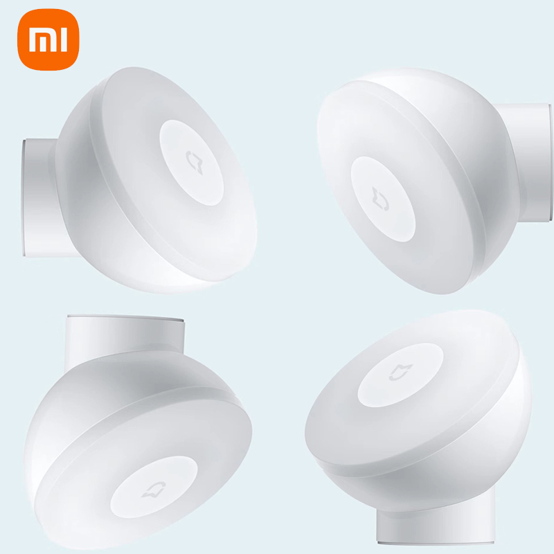 Original xiaomi mijia night light 2 versão sensor de movimento brilho ajustável inteligente sensor de luz humana noite lâmpada quarto