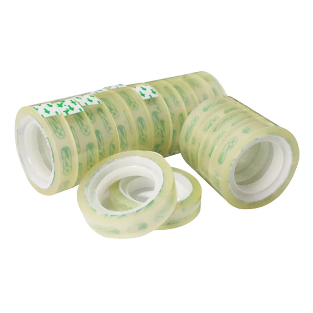 Nastro trasparente da 15 mm di larghezza 1/2/6 rotoli Nastro trasparente scolastico Nastri adesivi per ufficio Imballaggio sigillante ad alta viscosità TMJ-001-15mm
