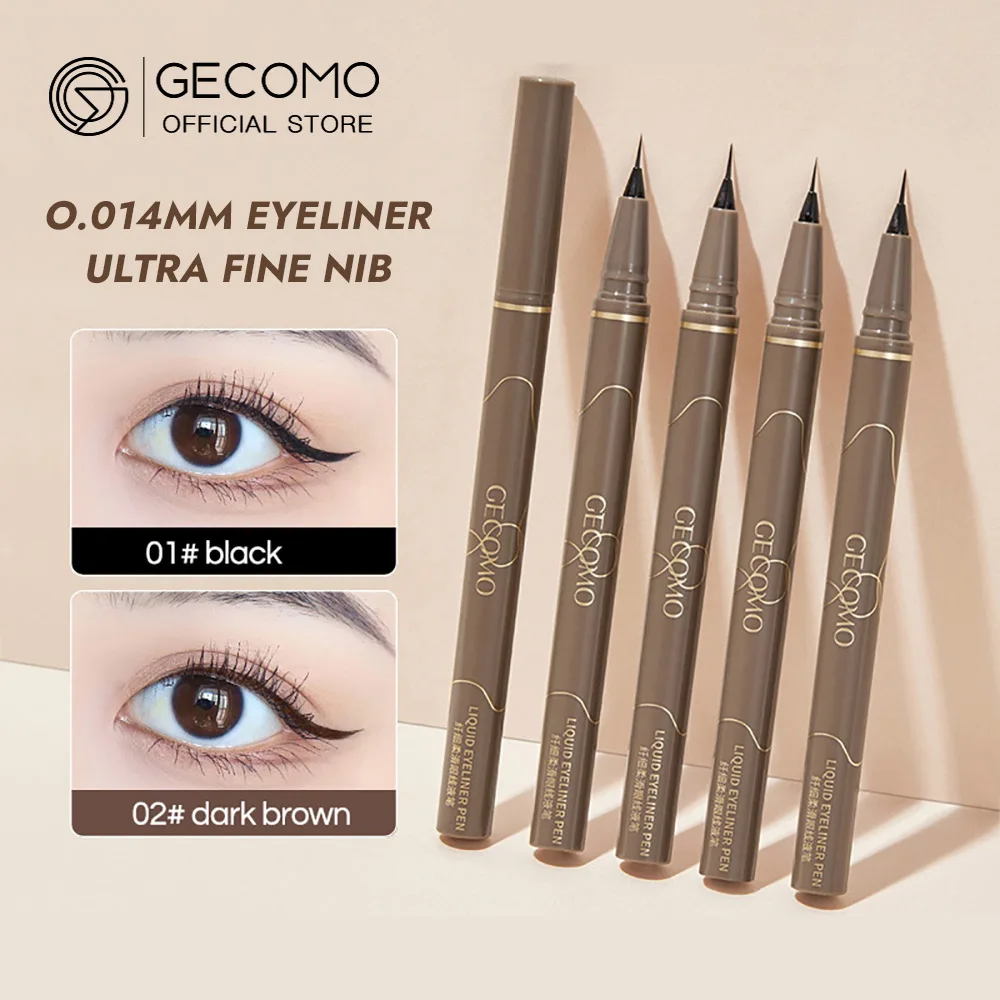 GECOMO Eyeliner liquido 0,014 mm super sottile impermeabile ad asciugatura rapida colore a lunga durata senza sbavature matita per eyeliner