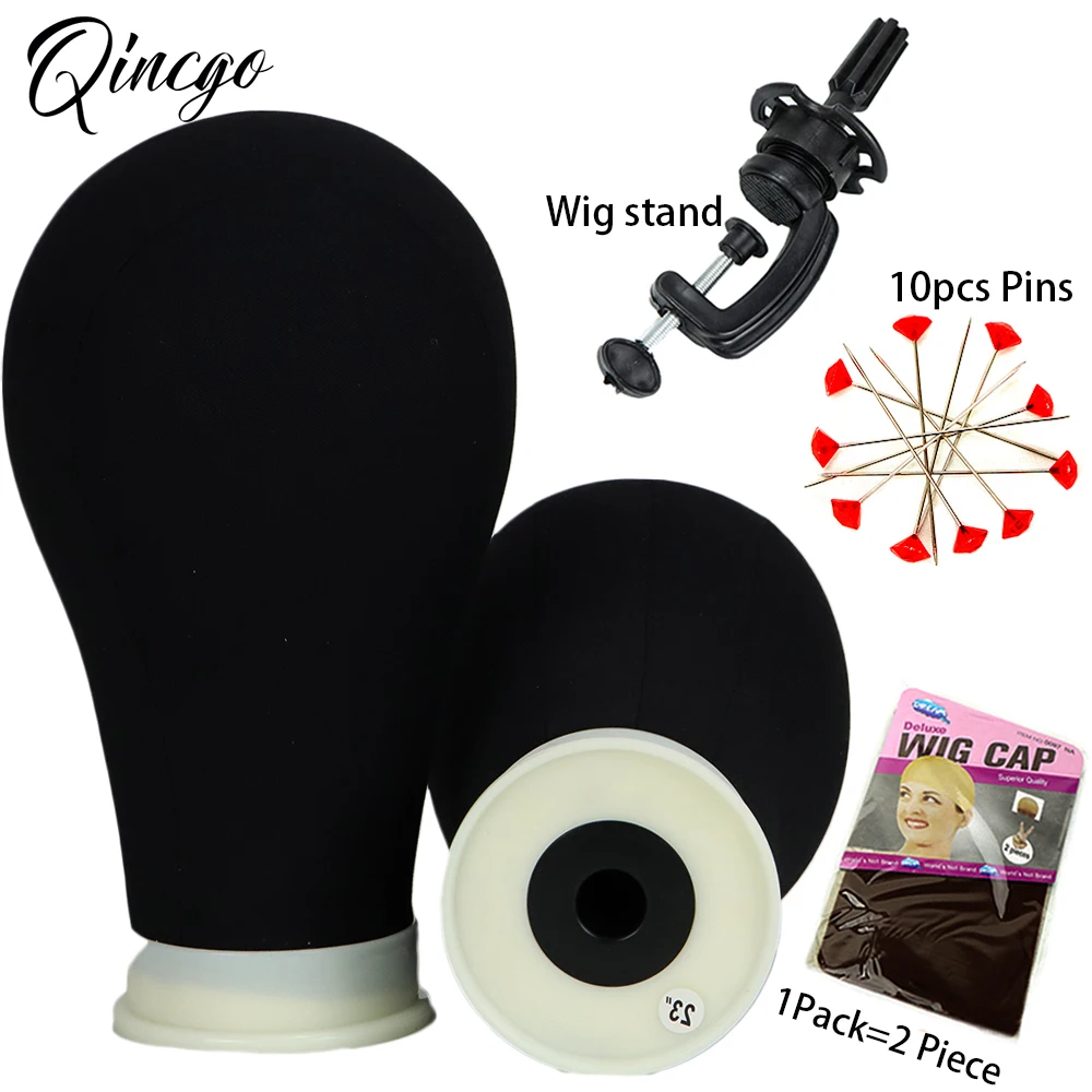 21-24Inch Vải Bố Khối Tóc Giả Đầu Ren Tóc Giả Làm Cho Màn Hình Tạo Kiểu Giá Rẻ Nộm Manikin Đầu Tóc Giả Đứng giá Đỡ Hỗ Trợ