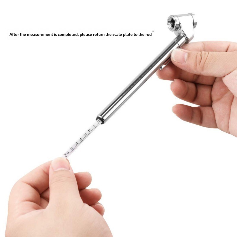 Medidor de pressão de pneu de lápis, medidor de ar de cabeça dupla de 10-120 PSI, verificador de serviço de roda de mandril duplo mecânico preciso