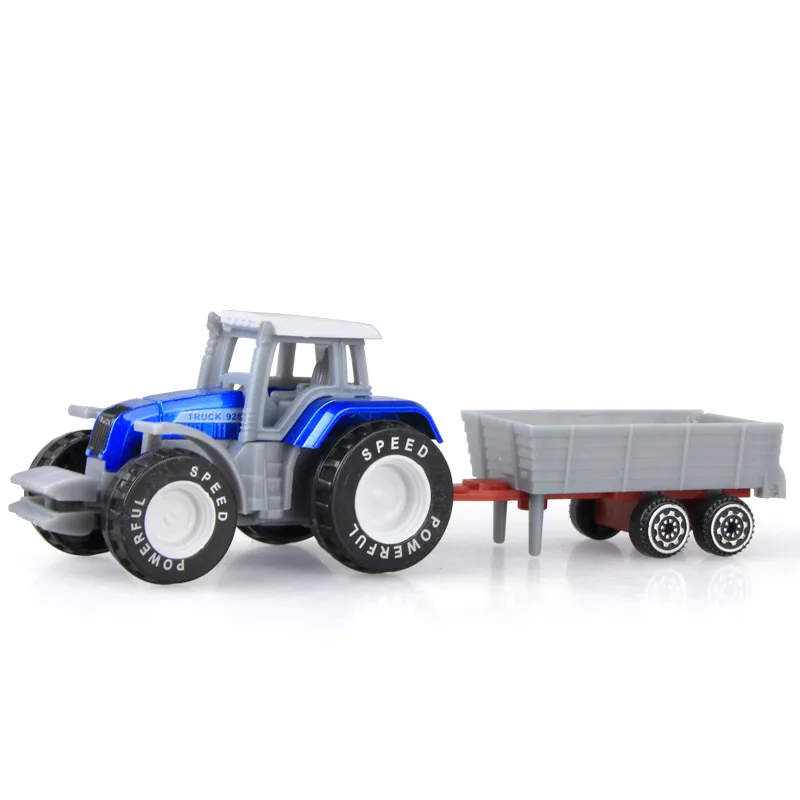 1 pçs diecast veículos agrícolas mini modelo de carro engenharia modelo de carro trator engenharia carro trator brinquedos modelo para crianças presente natal