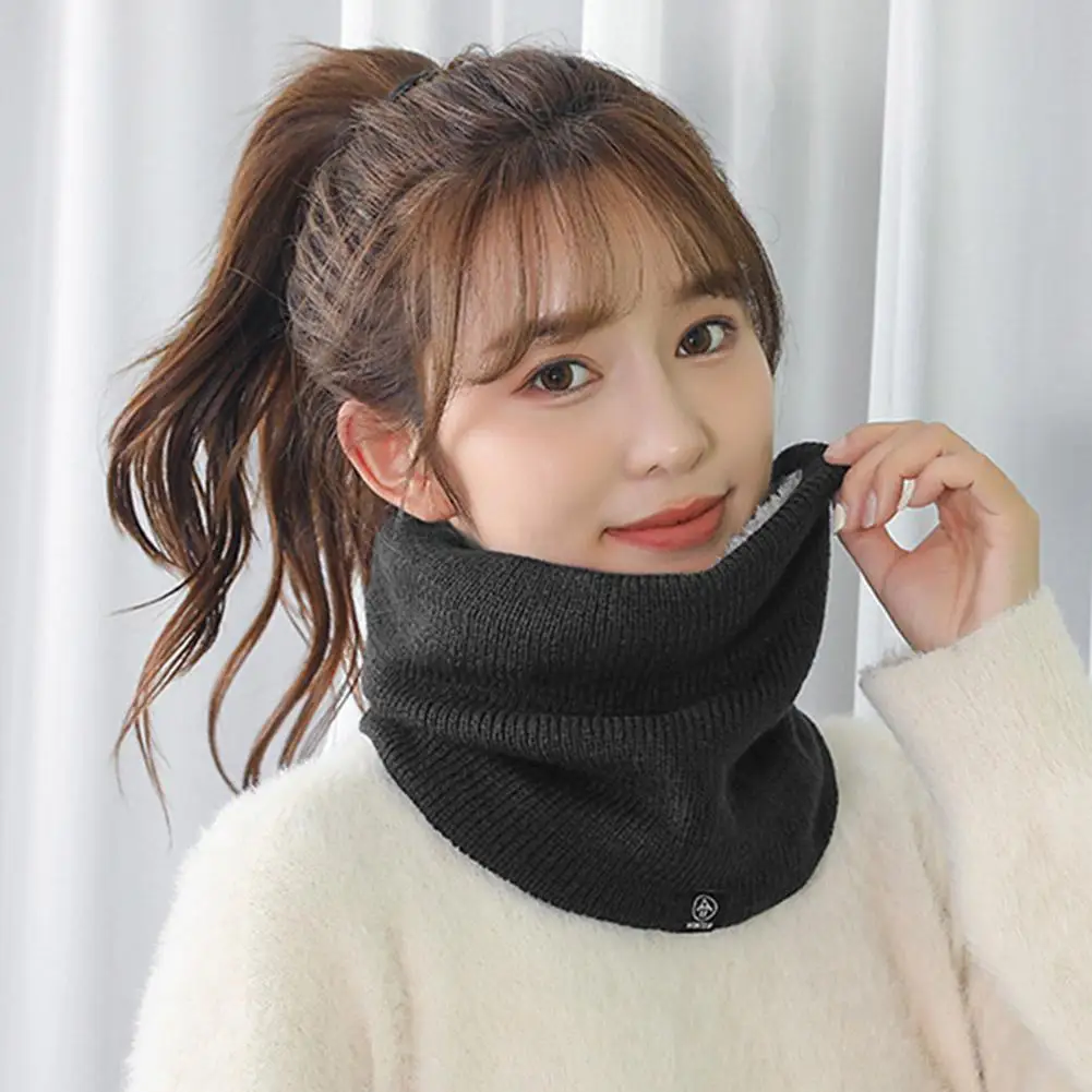 Nueva bufanda tejida a la moda para mujer, cachemir liso como bufandas de redecilla de invierno para mujer, bufandas gruesas de piel de lana Unisex para hombre, bufandas para el cuello