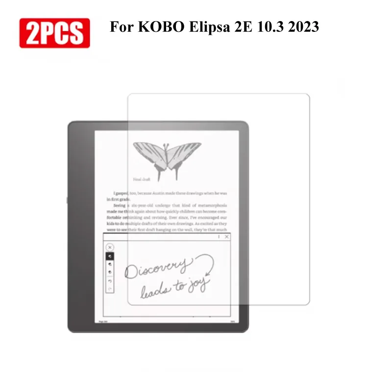 Защитная пленка из закаленного стекла, 2 шт., для KOBO Libra 2 Clara Color BW Clear KOBO Clara 2E 6.0 Elipsa 2E 10,3, защитная пленка