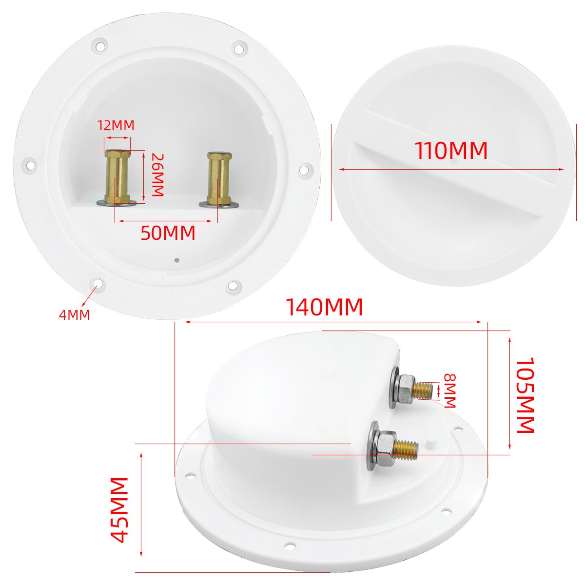 Caixa de junção de barco à prova d'água para pesca de agitação elétrica, base de fonte de alimentação de carretel elétrico para pesca marítima