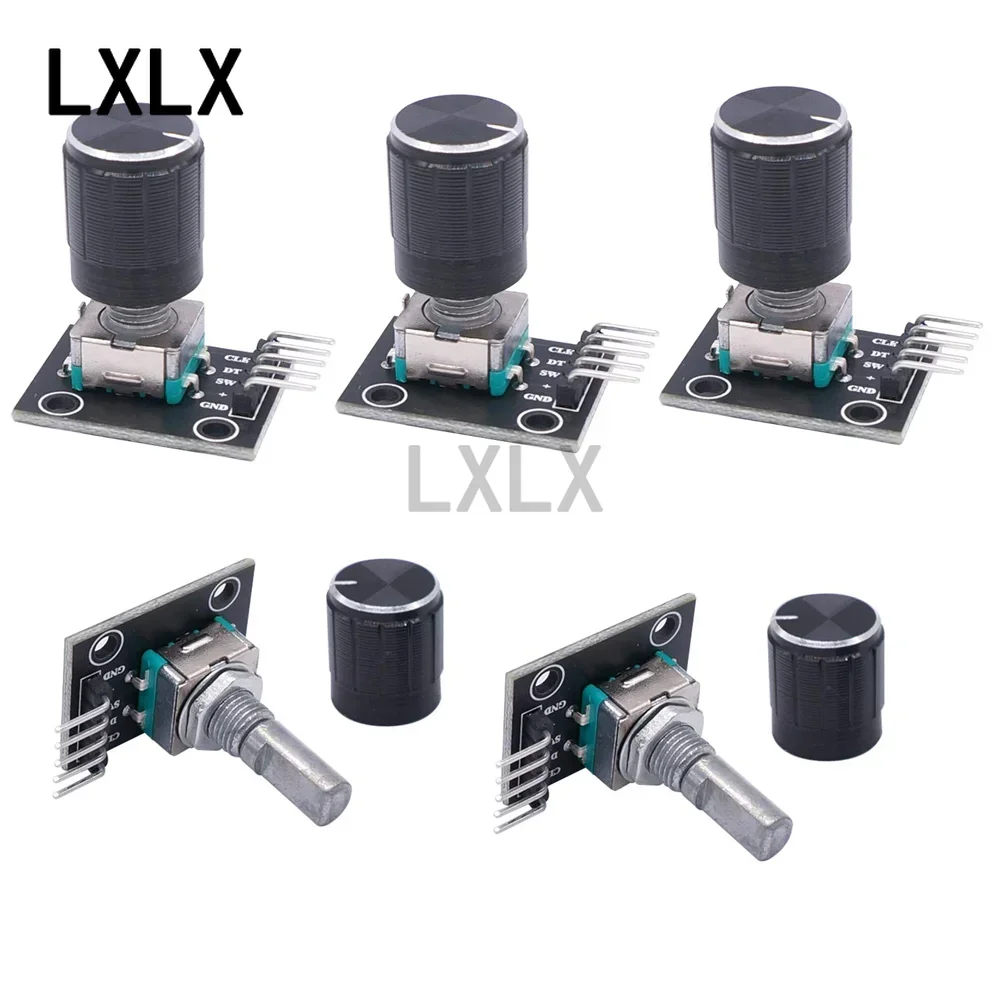 5pcs 360 Degree Rotary Encoder Module KY-040 Brick Sensor Development Board with 15 X 16.5 Mm Buttons for Arduino
