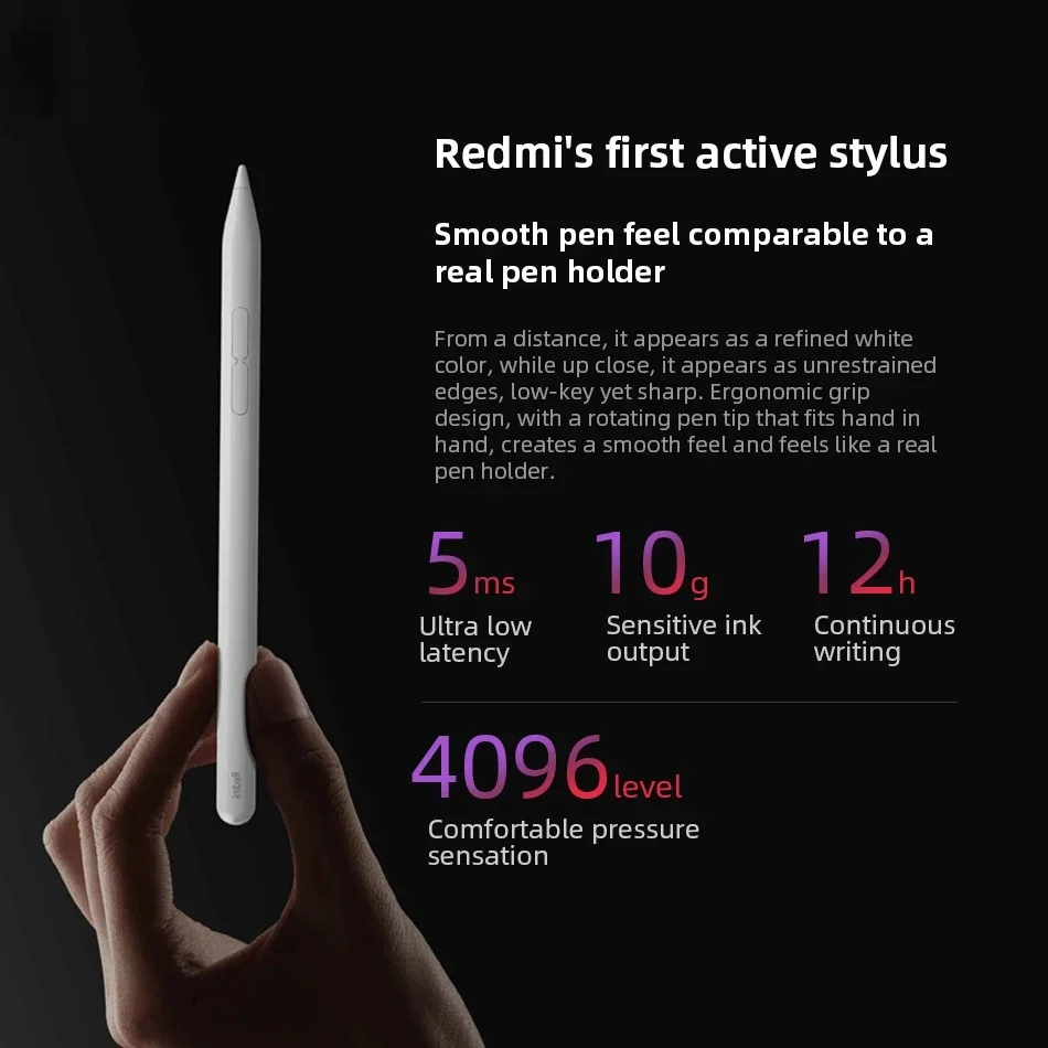 Стилус Xiaomi Redmi для Redmi Pad Pro Redmi Pad 2 Планшет 4096 уровня Sense 5 мс Низкая задержка 240 Гц Рисование Умный карандаш