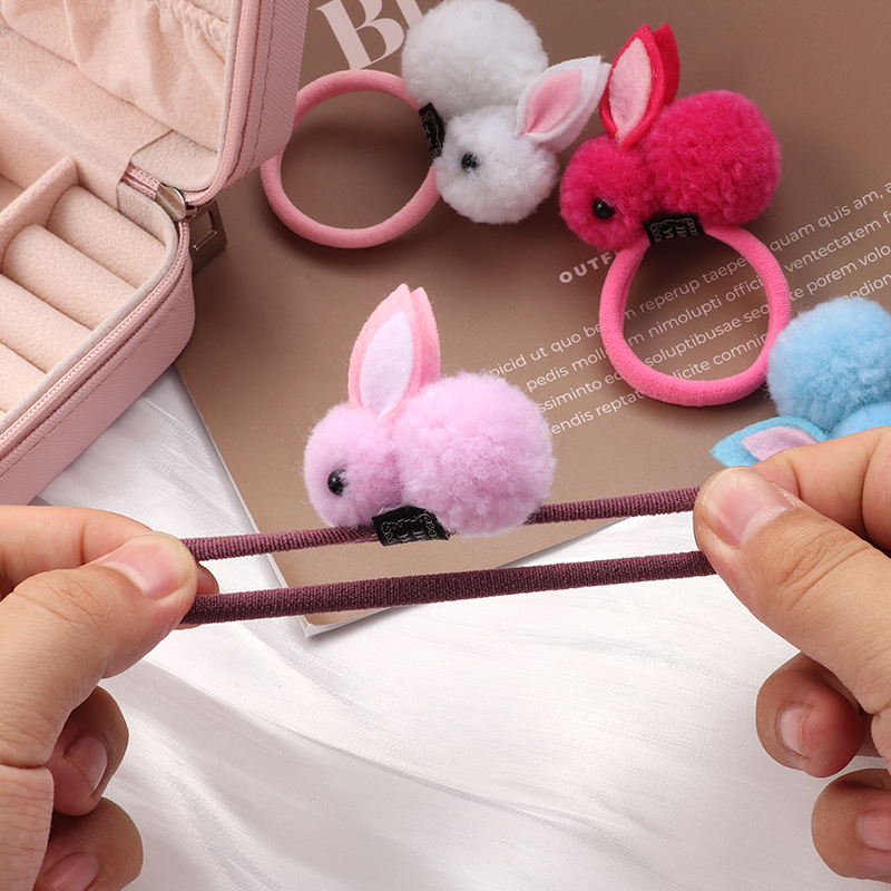 2 Chiếc Mới Hình Thú Hoạt Hình Dây Buộc Tóc Bé Gái Nylon Đai Cao Su Đàn Hồi Tóc Mũ Trùm Đầu Dễ Thương Cho Trẻ Em Mũ Phụ Kiện Tóc quà Tặng