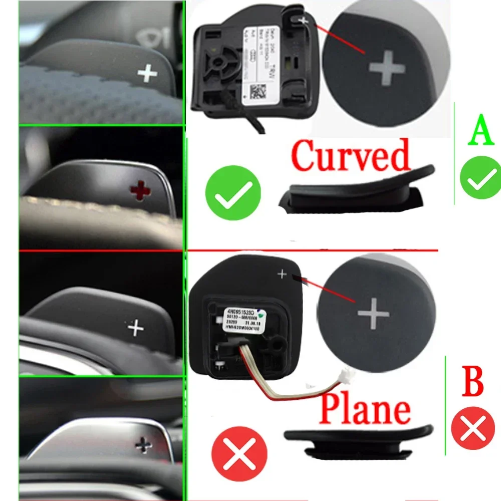 Cho Xe Audi A4 B8 A3 8P S3 A5 A6 S6 C6 Q5 A8 R8 TT Cao Cấp TTS 2006 2011 Xe Ô Tô bọc Vô Lăng Mái Chèo Sang Số Mở Rộng DSG 1 Đỏ Đen