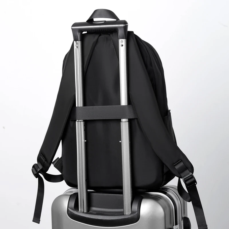 Men's casual business backpack, large capacity computer bag, waterproof fabric, suitable for daily commuting, school, travel